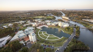 Aerial view of Bond University campus